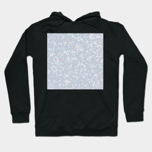 Abstract texture Blue Plein Air and Pale Dogwood salmon Hoodie